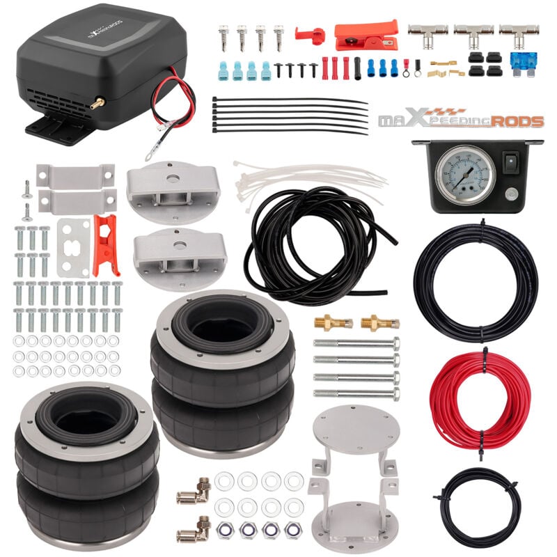 Image of Maxpeedingrods - Luftbalg Hinten + 12V Kompressor Kontroller Kit for Toyota Hilux 4WD 2005-2015