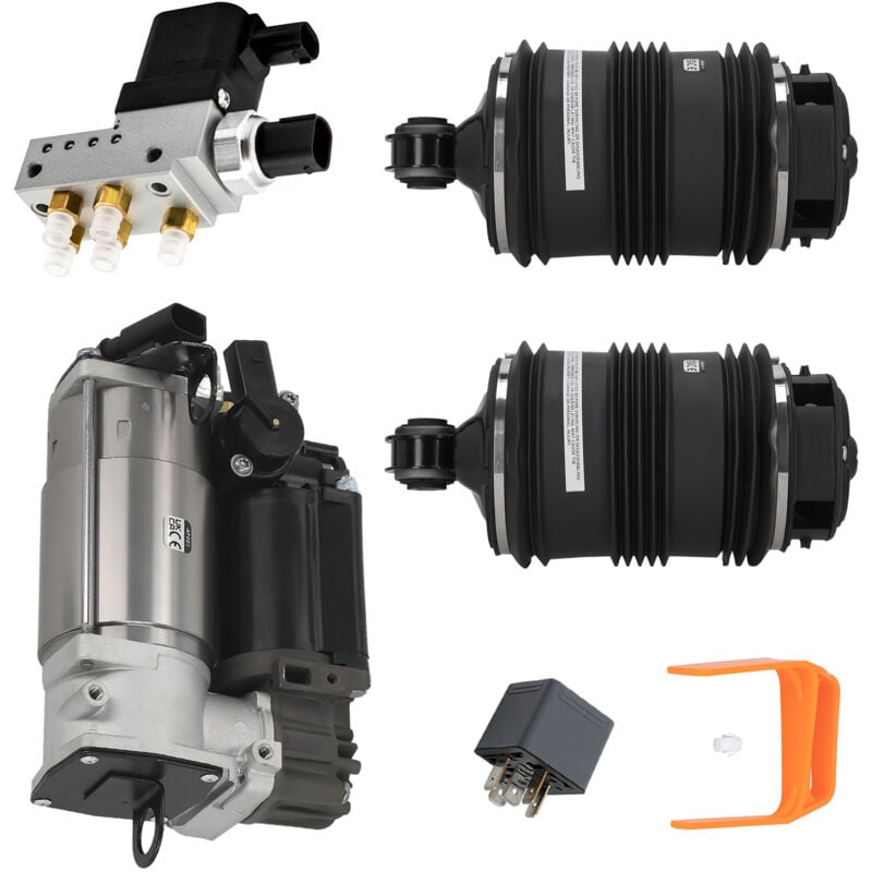 Image of Luftbalg Hinten 2Polig + Kompressor + Ventilblock for Mercedes E-Klasse S211