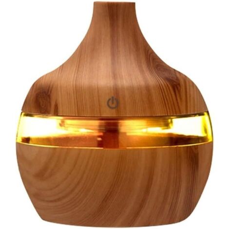 Luftbefeuchter 300 ml USB Elektrische Luftaroma Diffusor Holz Luftbefeuchter Ätherisches Öl Aromatherapie Nebelhersteller for Cool Car Home Mini Luftbefeuchter (Color : Yellow) Yellow -
