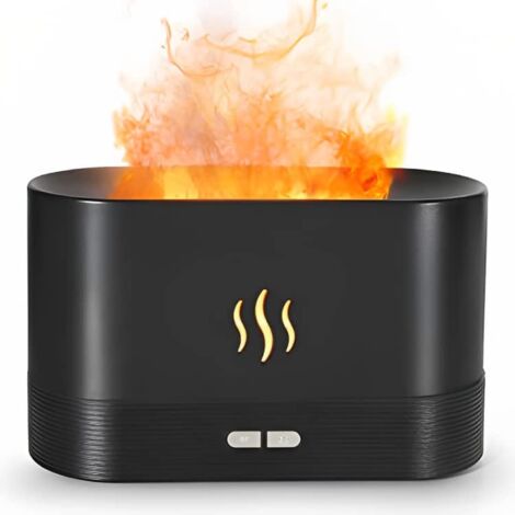 Luftbefeuchter mit Flammen-Diffusor, verbesserter Duftdiffusor für ätherische Öle, Ultraschall-Aromatherapie, Luftbefeuchter mit Feuernebel
