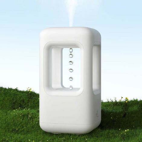Luftbefeuchter – Ultraschall-Luftbefeuchter 500 ml, Mini-süßer Anti-Schwerkraft-Wassertropfen, leicht zu reinigen, weiß