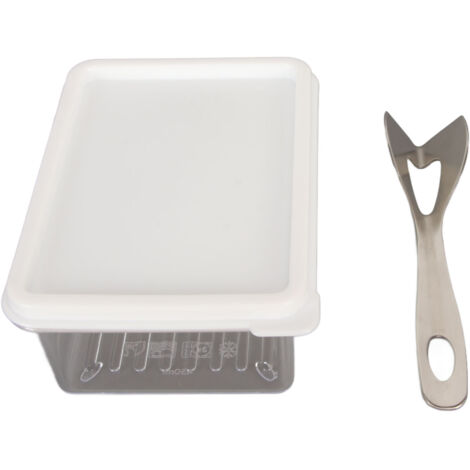 Luftdichte Butterdose mit Deckel und Messer, 200 g, kältebeständig, großer Butterbehälter für Kühlschrank/Küche