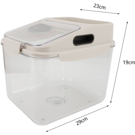 Luftdichter, feuchtigkeitsbeständiger Reisbehälter, große transparente Lebensmittelaufbewahrungsbox, 5 kg Fassungsvermögen