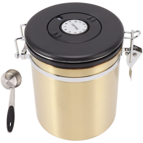 Luftdichter Vorratsbehälter aus Edelstahl 304 für Kaffee, Tee, Zucker und Müsli, 1,5 l