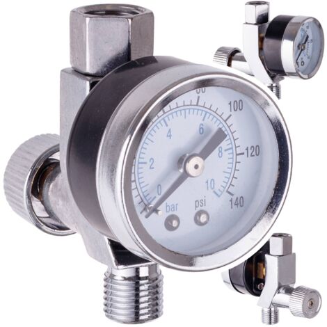 LUFTDRUCKMINDERER FÜR SPRITZPISTOLE 1/4 MANOMETER