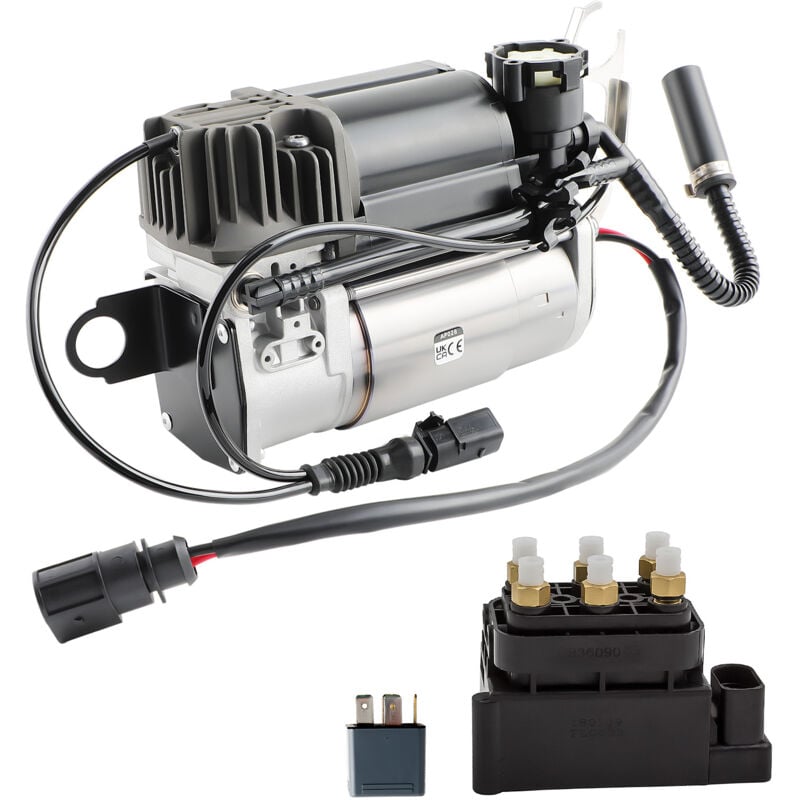 Image of Luftfederung Kompressor + Ventilblock for Audi Q7 4L 4LB 4L0698007C 7L0698014