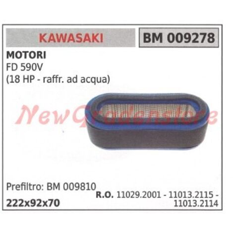 Luftfilter KAWASAKI-Motor FD 590V (18 PS wassergekühlt) 009278