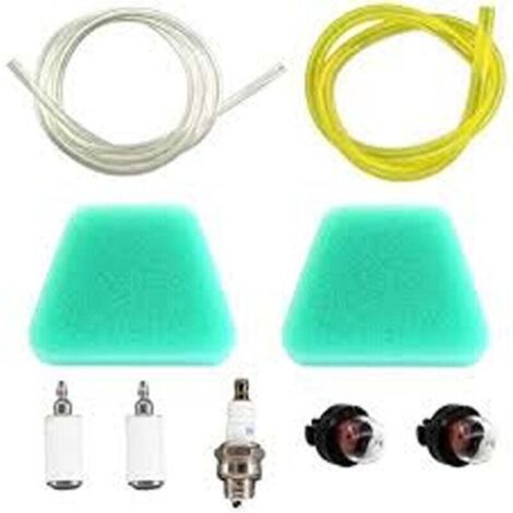 Luftfilter, Primerpumpe, Kraftstofffilter, Kraftstoffschlauch (2,5 x 5 mm, 2 x 3,5 mm) für Stihl McCulloch Partner Poulan Kettensäge, Freischneider, Kettensäge, Rasenmäher, Gebläse