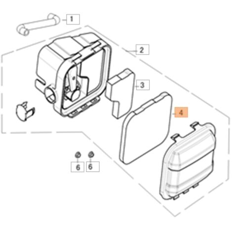 Luftfilter Rasenmäher Modelle G44PK G44TK ORIGINAL EMAK L66152010