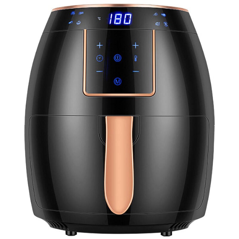 Meterk - Luftfritteuse, 5,5 l, für den Haushalt, große Kapazität, 1300 w, große Feuerkraft, Timing, Touchscreen, lcd, elektrische Luftfritteuse mit