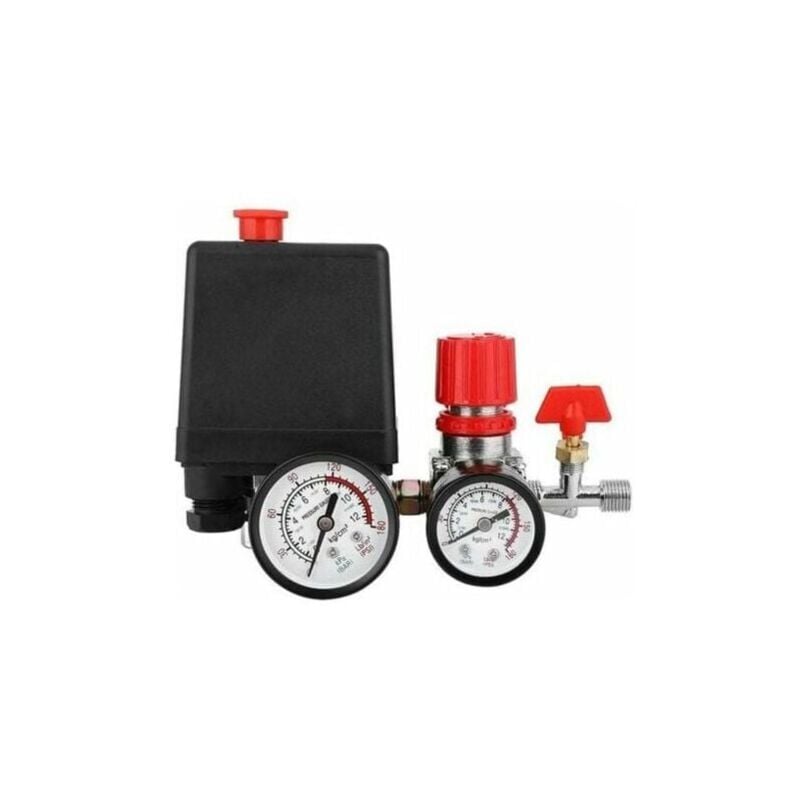 Image of Luftkompressor Druckschalterventil Druckschalter Luftkompressor mit Manometerregler MUMU