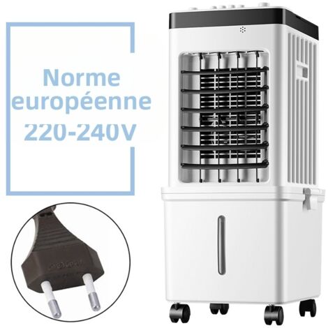 Luftkühler, tragbare Klimaanlage mit 4 Kühlakkus, Verdunstungsluftkühler mit 90°-Oszillation, 3 Geschwindigkeitsstufen, Ventilator für Schlafzimmer, Wohnzimmer, Büro (Geräteversion)