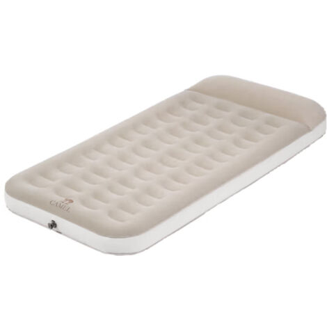 Luftmatratze für 1 Person 197x99x27 cm Beige, Luftbett selbstaufblasend mit elektrischer Luftpumpe , Aufblasbare Matratze für Camping, Gästebett Einzelbett, Tragebeutel