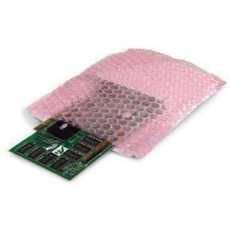 Luftpolsterbeutel antistatisch Maße 200x300mm S.100µ rosa Noppen auf Außenseite