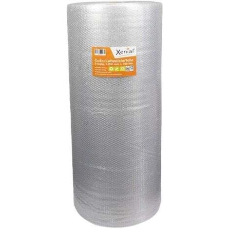 Luftpolsterfolie Breite 1200mm Länge 100m 2-lagig grau TRANSPAK