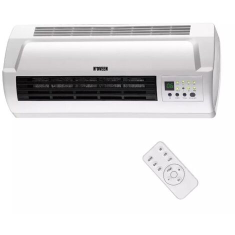 NOVEEN N'OVEEN HC2000 LCD Luftschleier Wand Heizlüfter Wand Ventilator mit Fernbedienung und LCD-Anzeige,2000W