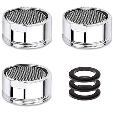 Luftsprudler Wasserhahn M22/M21,5, 3 Stück wassersparender Wasserhahn-Luftsprudler mit Edelstahlfilter, Wasserhahn-Wasserfilter-Luftsprudler (21,5 mm Außengewinde)