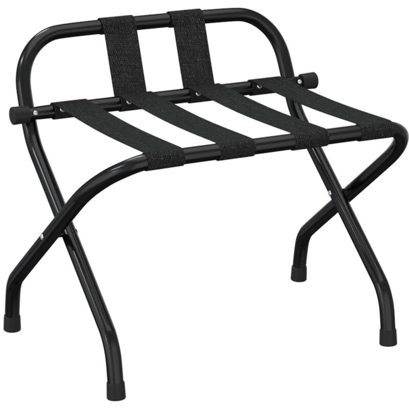 Luggage Rack with Backrest Black 56x39x52 cm Vidaxl