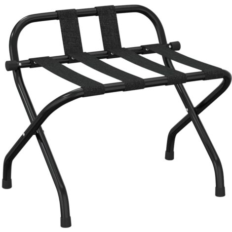 Luggage Rack with Backrest Black 56x39x52 cm vidaXL