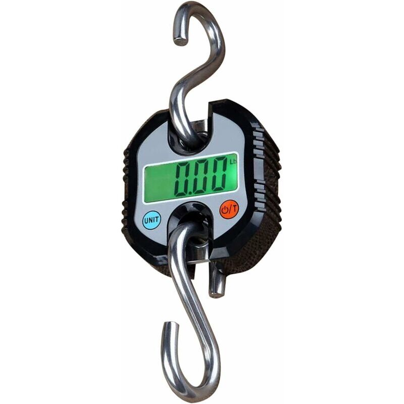 Luggage Scale, Kitchen Scale, Industrial Scale, Portable, 150kg with LCD Display for Suitcase, Fishing, Outdoor Hunting (Black)