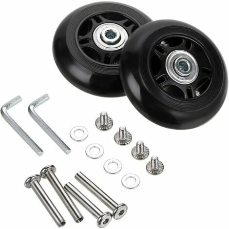 Luggage Suitcase Replacement Wheels, Rubber Swivel Caster Bearing Repair Kits, Set of 2