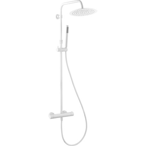 Luisa II colonne de douche thermostatique blanc - Blanc