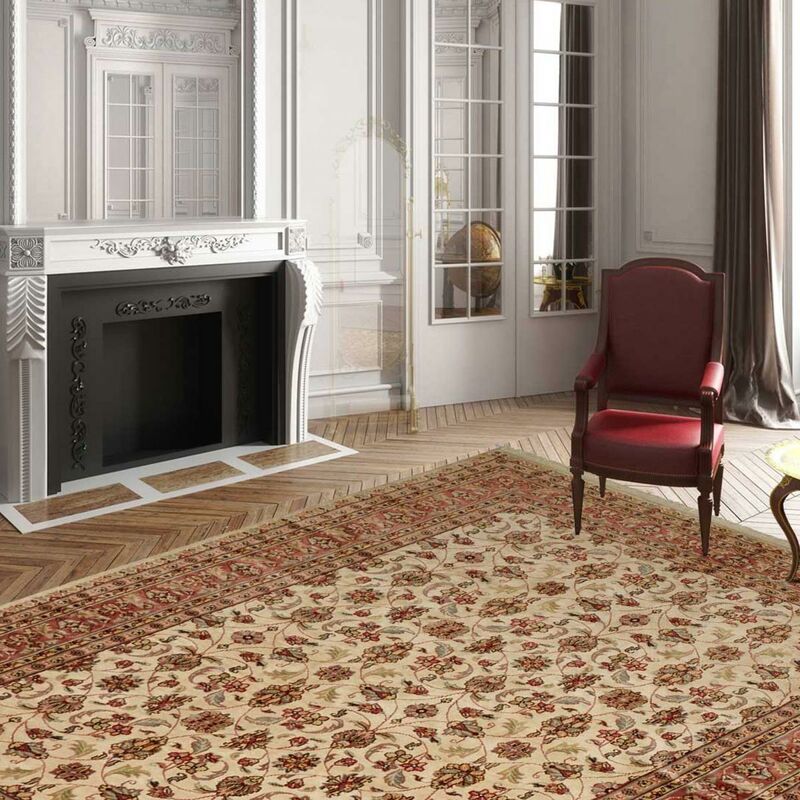 

Alfombra de oriental de prestigio jihangir 32 1a2t seda beige - Beige