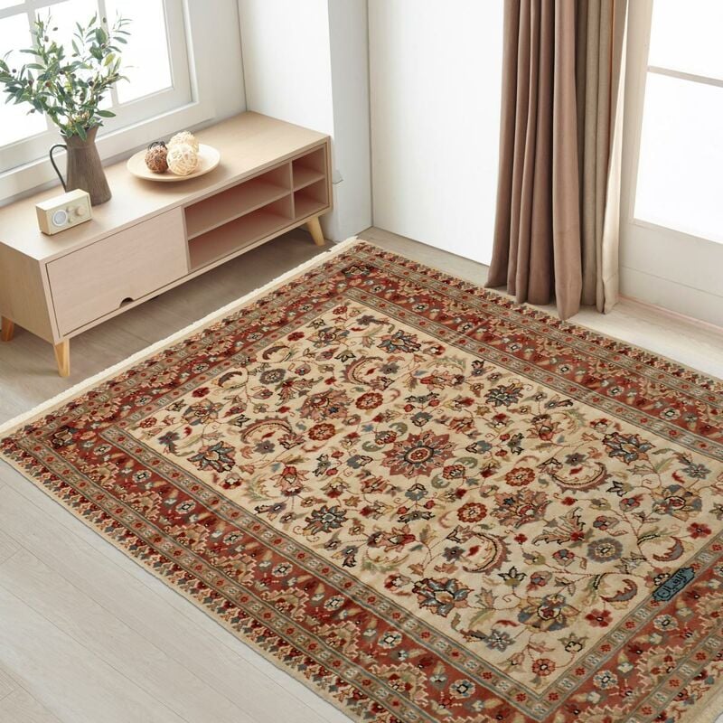 

Alfombra de oriental de prestigio jihangir 47 1a2t seda beige - Beige