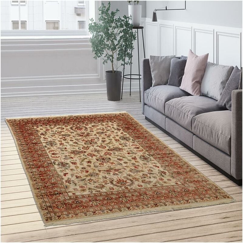 

Alfombra de prestigio oriental jihangir 64 1a2t seda beige - Beige