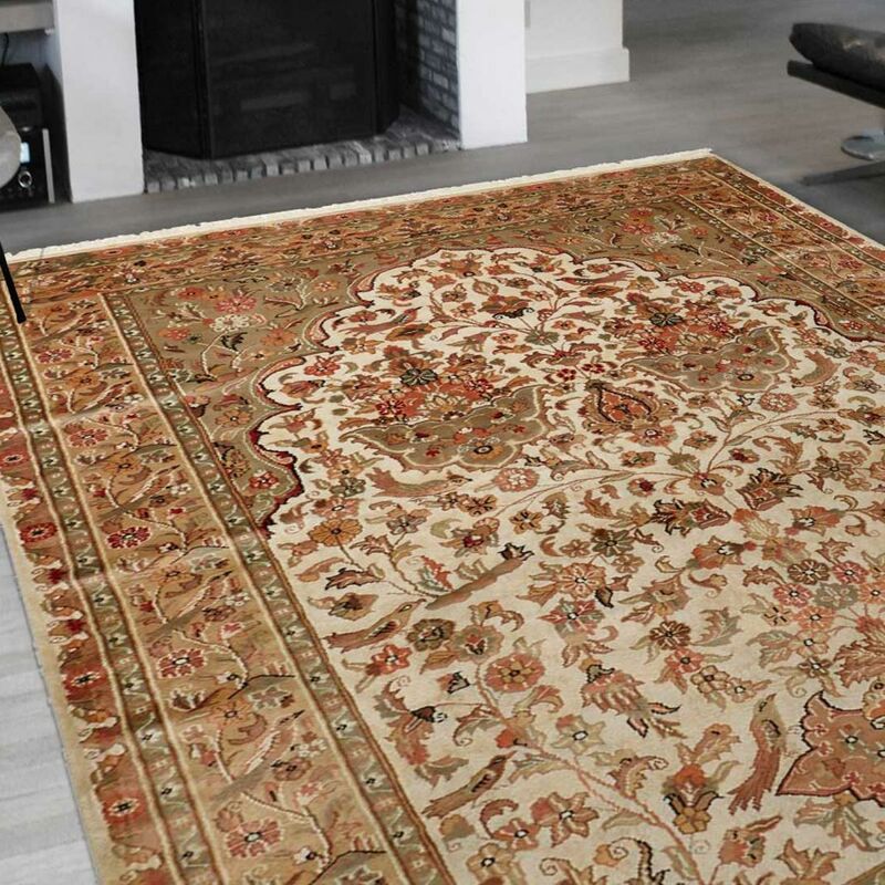 

Unamourdetapis - Alfombra de prestigio oriental jihangir 34 1a2t seda beige - Beige