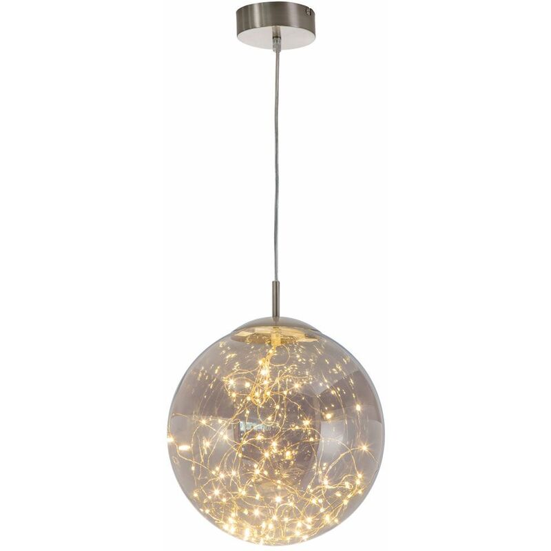 

Lámpara colgante LED para sala de estar, bola de cristal, focos grises, lámpara colgante de techo, luces Nino 34152502