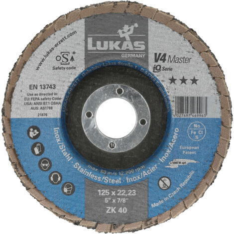 LUKAS - Disco abrasivo lamellare V4 Master, (ZA) platorello in