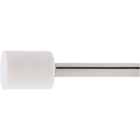 LUKAS-ERZETT LUKAS Polierstift P3ZY Zylinderform 12x20 mm Schaft 6 mm Filz für Polierpaste, superhart
