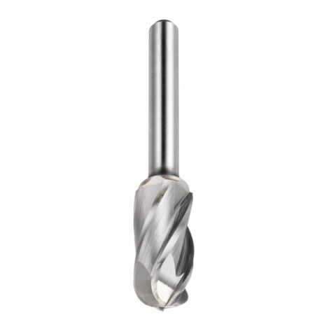LUKAS HM-Frässtift Form C Walzenrund Kopf ø  6 mm L 16 mm Zahnung 9 für Alu