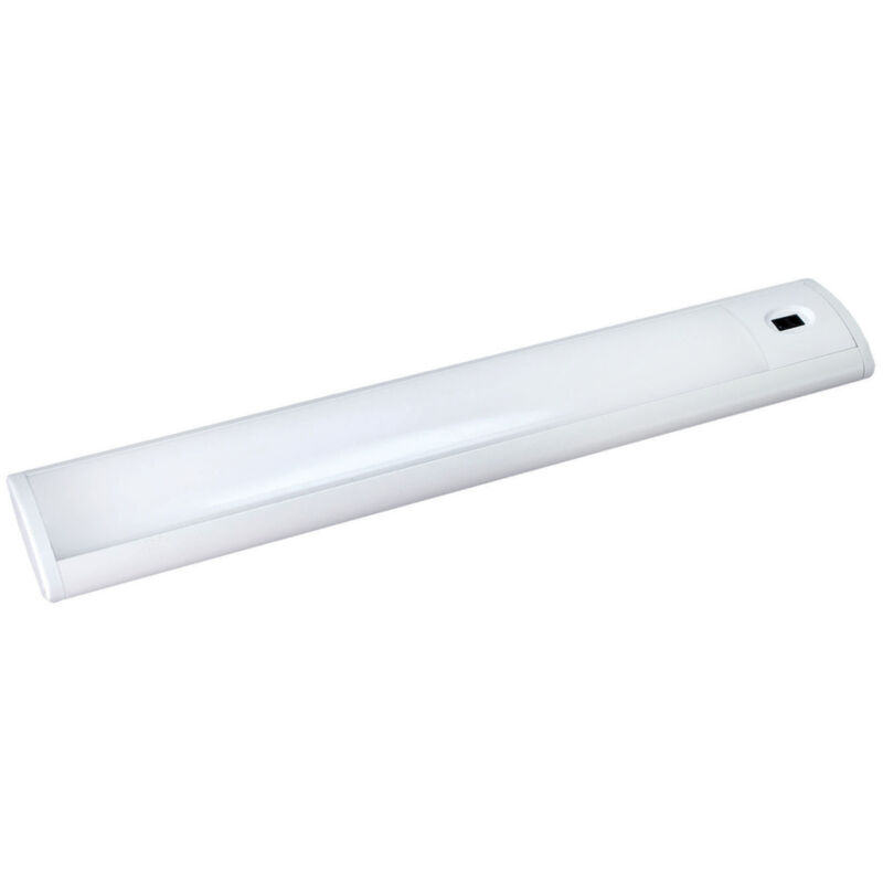 Réglette LED Blanc 24cm, 1.6W, 170 lm, 3000K, inter. infrarouge, batterie recheargable, intensité variable - Tibelec Réglette LED Blanc 24cm, 1.6W, 170 lm, 3000K, inter. infrarouge, batterie recheargable, intensité variable - Tibelec