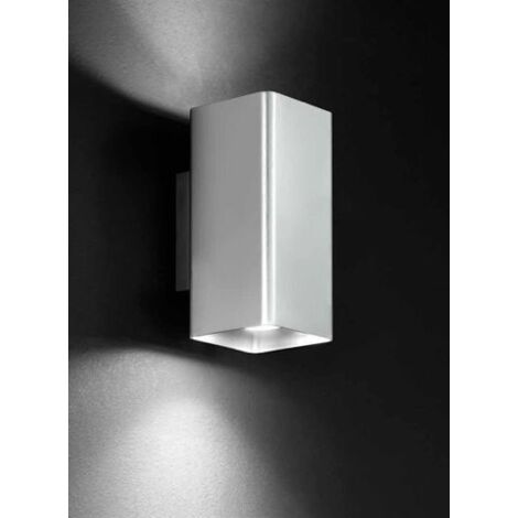 LULU' Applique LED 2X7W 677LM 3000K alluminio cromo spazzolato bioemissione