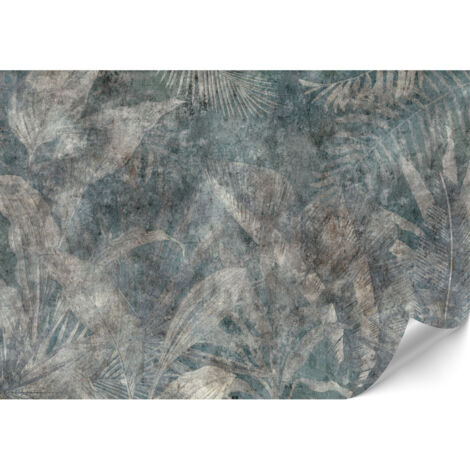 LUMASOUL Papier Peint Intissé 100x70 cm Tropical Panoramique Tapisserie Murale Facile à Monter - Papiers Peints Modernes Pour le Salon & Chambre à Coucher - Feuilles III