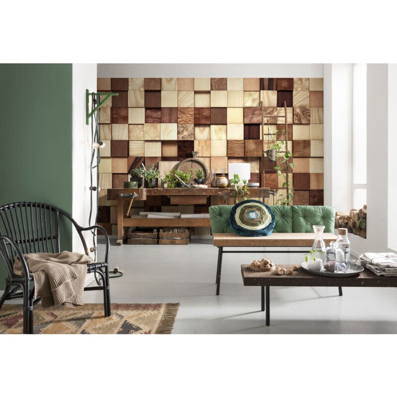 Komar - Lumbercheck Photo murale - 368 x 254 cm