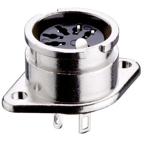 Lumberg 0107 08-1 DIN-Rundsteckverbinder Flanschbuchse, Kontakte gerade Polzahl: 8  Silber 1 St.