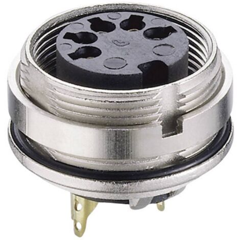 Lumberg 0305 04 Connettore circolare DIN Presa verticale Numero Poli (num): 4 Argento 1 pz.