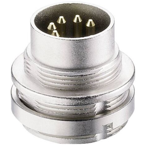 Lumberg 0314 08-1 Connettore circolare DIN Spina verticale Numero Poli (num): 8 Argento 1 pz.