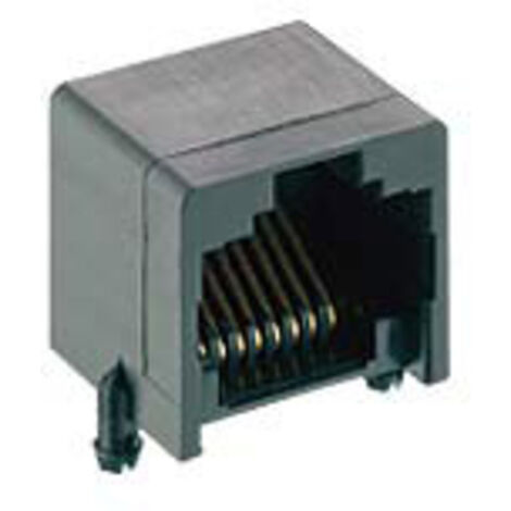 Lumberg 2531 01 Modular-Einbaukupplung RJ45 2531 01 Buchse, Einbau horizontal  Pole: 8P8C  Schwarz 1