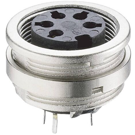 Lumberg KFR 40 Connettore circolare DIN Presa verticale Numero Poli (num): 4 Argento 1 pz.