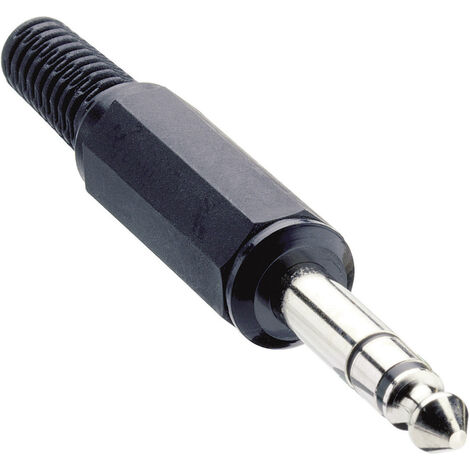 Lumberg KLS 3 Klinken-Steckverbinder 6.35 mm Stecker, gerade Polzahl: 3 Stereo Schwarz 1 St.