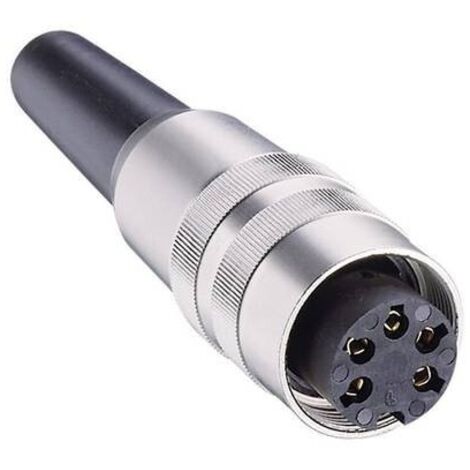 Lumberg KV 80 Connettore circolare DIN Presa dritta Numero Poli (num): 8 Argento 1 pz.