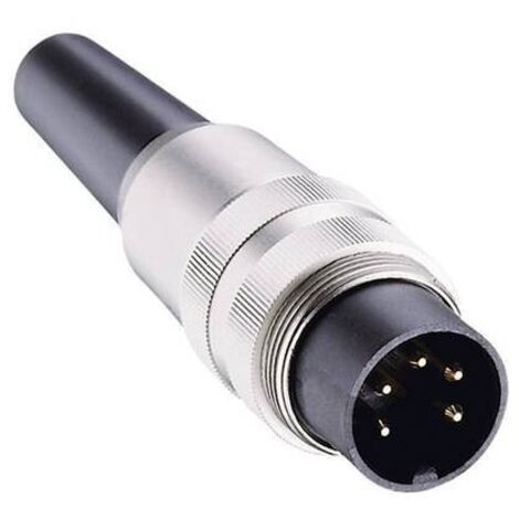 Lumberg SV 40 Connettore circolare DIN Spina dritta Numero Poli (num): 4 Argento 1 pz.