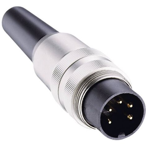Lumberg SV 50/6 Connettore circolare DIN Spina dritta Numero Poli (num): 5 Argento 1 pz.