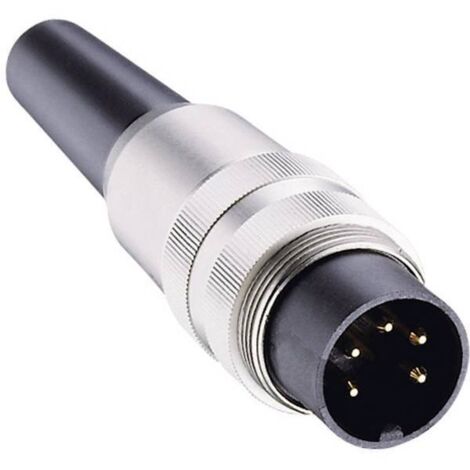 Lumberg SV 50 Connettore circolare DIN Spina dritta Numero Poli (num): 5 Argento 1 pz.