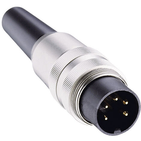 Lumberg SV 60 DIN-Rundsteckverbinder Stecker, gerade Polzahl: 6  Silber 1 St.