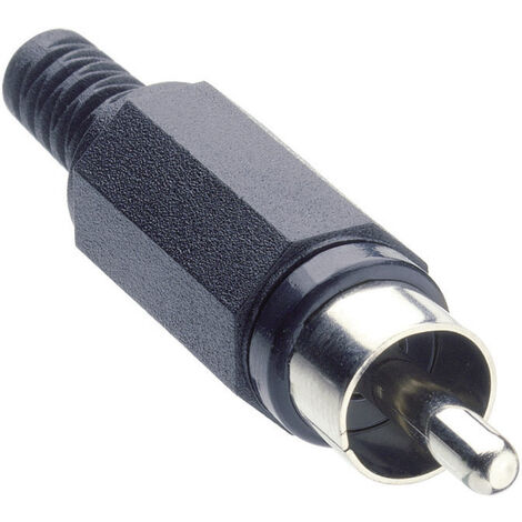 Lumberg XSTO 1-BK Cinch-Steckverbinder Stecker, gerade Polzahl: 2 Schwarz 1 St.